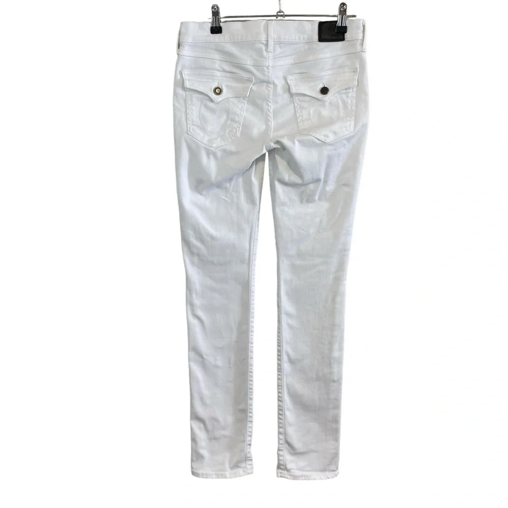 True Religion Cora White Mid Rise Straight - Size 27 - Picture 7 of 15